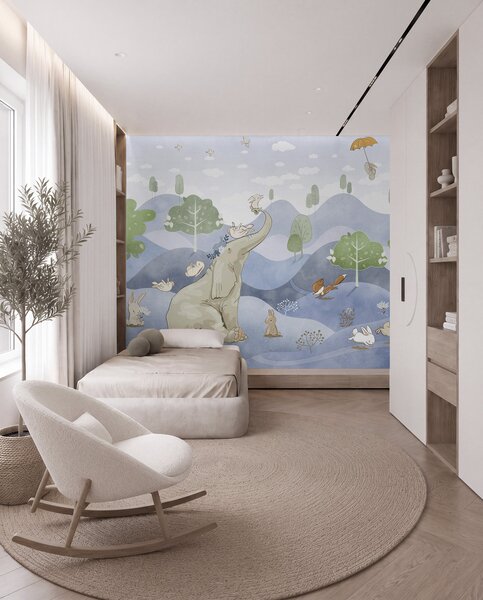 Fototapety Słoń i przyjaciele w lesie, Fototapety Zwierzęta, u98695v1 : Uwalls.pl