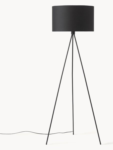 Lampa podłogowa trójnóg z kloszem z tkaniny Cella