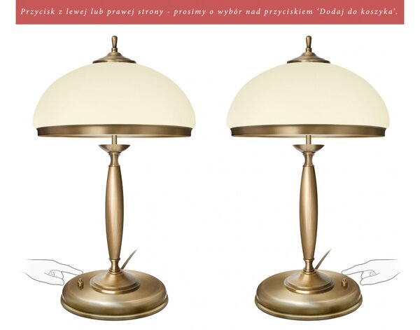 Klasyczna lampa stołowa z włącznikiem na podstawie CR-B2E-P