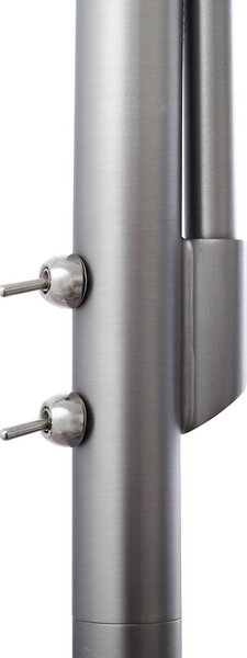 Lampa stojąca Jaileen Lindby, aluminiowy / szary / cynkowy, salon / jadalnia, metal, nowoczesny