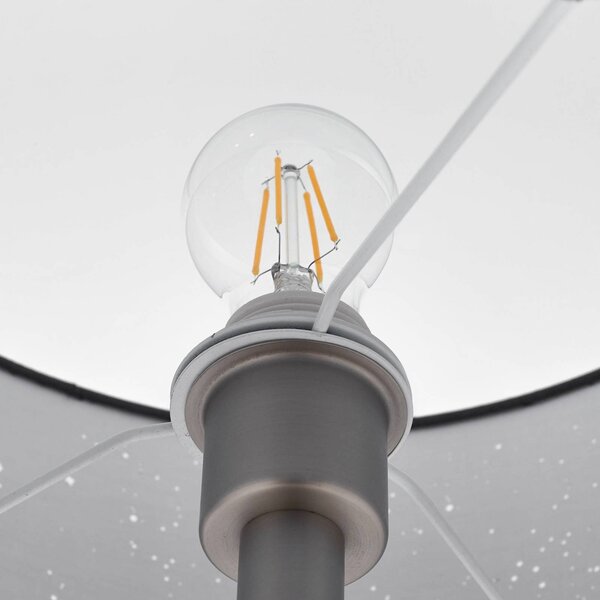Lampa stojąca Jaileen Lindby, aluminiowy / szary / cynkowy, salon / jadalnia, metal, nowoczesny