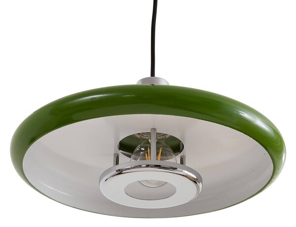 Lampa wisząca Branford Lindby, możliwość ściemniania, zielony, salon / jadalnia, metal, vintage