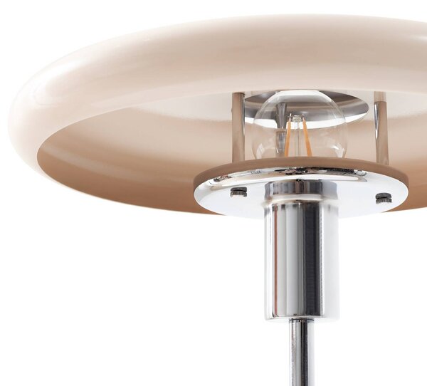 Lampa stojąca Branford Lindby, kremowy / amber, salon / jadalnia, metal, vintage