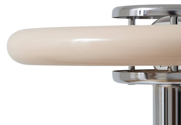 Lampa stojąca Branford Lindby, kremowy / amber, salon / jadalnia, metal, vintage