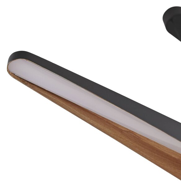 Lampa wisząca Clavit Lucande, możliwość ściemniania, czarny, salon / jadalnia, metal, nowoczesny
