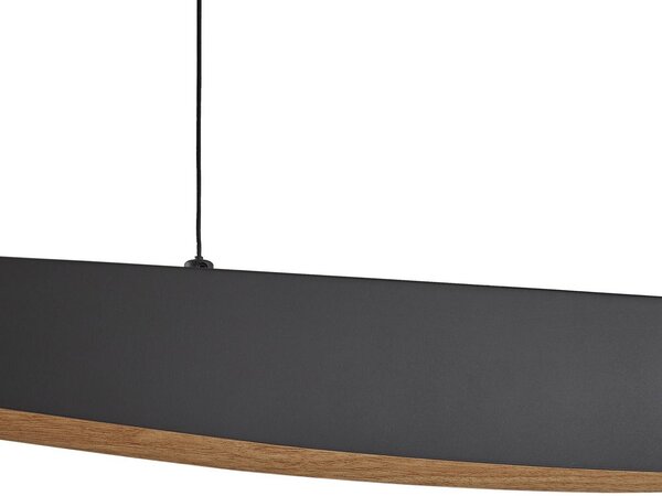 Lampa wisząca Clavit Lucande, możliwość ściemniania, czarny, salon / jadalnia, metal, nowoczesny