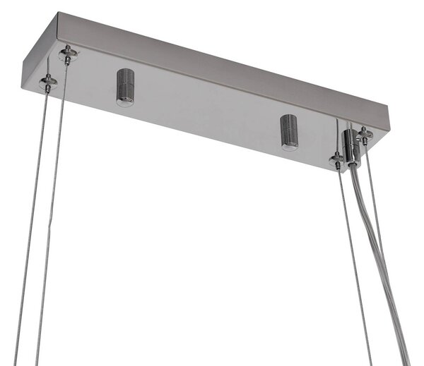 Lampa wisząca kryształowa Bellora Lucande, możliwość ściemniania, chromowy / srebrny, salon / jadalnia, kryształ, nowoczesny