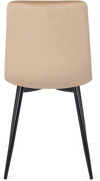 Zestaw Stół Okrągły LAUREN 80 cm Dąb Rustykalny/Czarny i 4 Krzesła PERU Beżowe