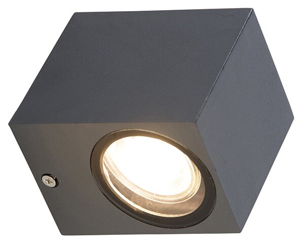 Nowoczesna lampa ścienna ciemnoszara IP44 - Baleno