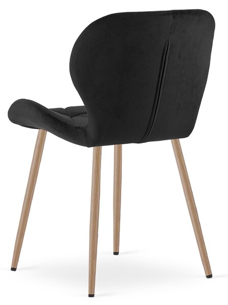 Krzesło jadalniane MANGO VELVET, czarne