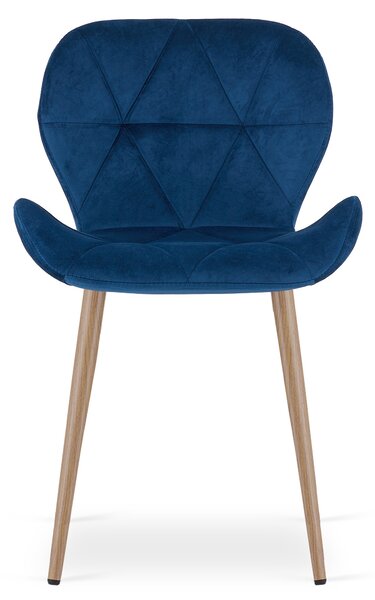 Krzesło jadalniane MANGO VELVET, niebieskie