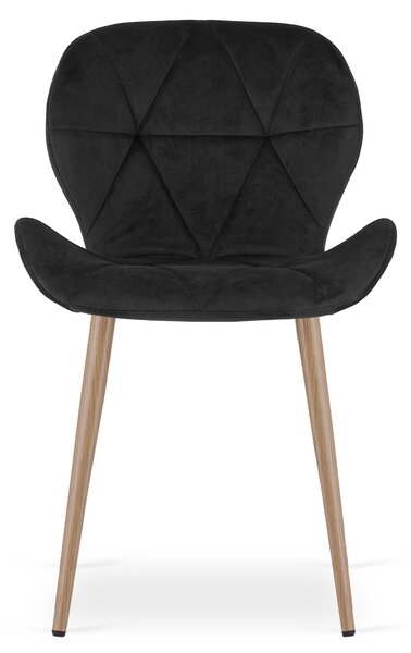 Krzesło jadalniane MANGO VELVET, czarne