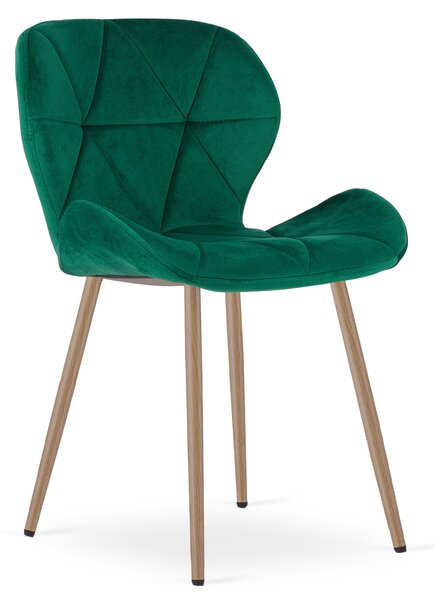 Krzesło do jadalni MANGO VELVET, zielone