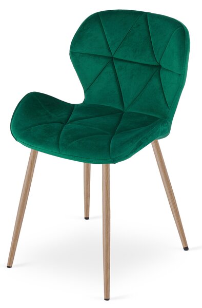 Krzesło do jadalni MANGO VELVET, zielone