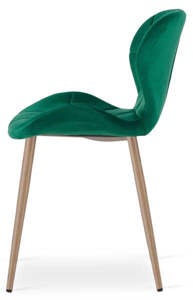 Krzesło do jadalni MANGO VELVET, zielone