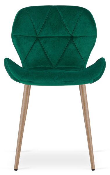 Krzesło do jadalni MANGO VELVET, zielone