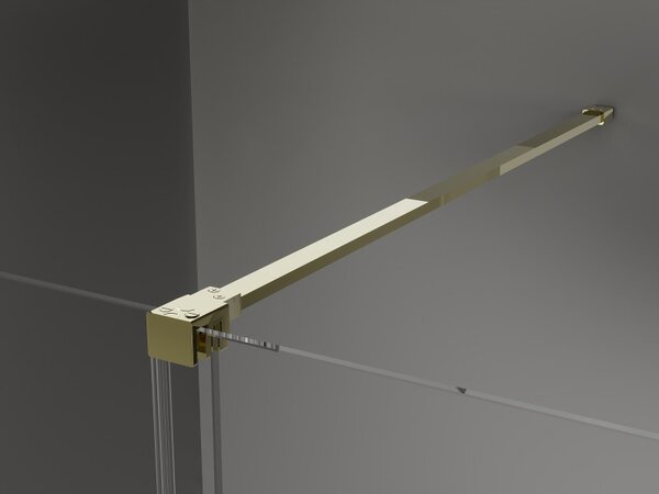 Mexen Velar ścianka prysznicowa rozsuwana Walk-in 130 x 200 cm, szron 8 mm, złota - 871-130-000-33-50