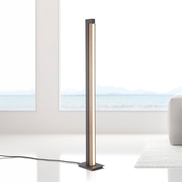 Lampa Podłogowa PURE, PURE Lines Floor, ściemnialny, drewniany, salon, drewno