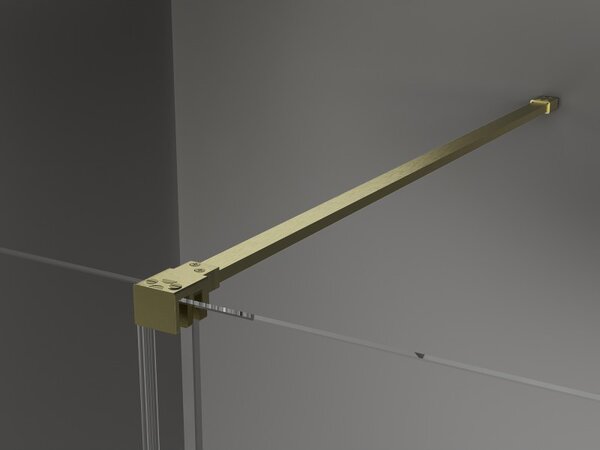 Mexen Velar ścianka prysznicowa rozsuwana Walk-in 80 x 200 cm, szron 8 mm, złota szczotkowana - 871-080-000-33-55