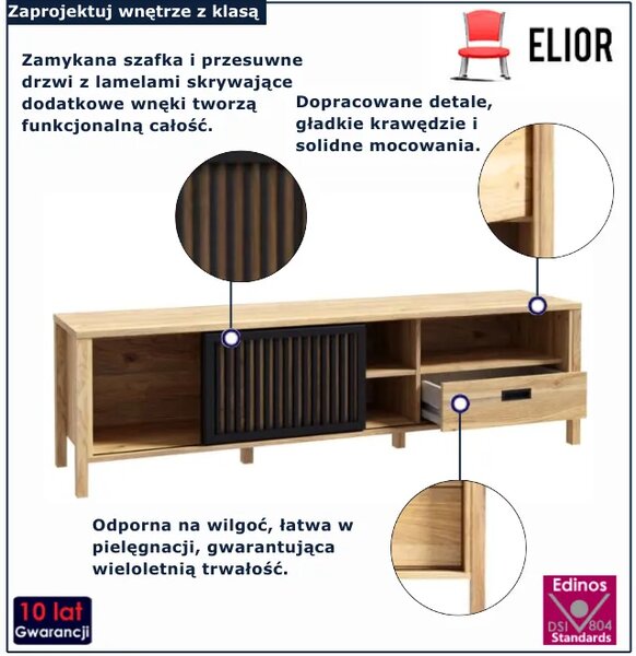 Szafka z lamelami dąb mauvella E5-M24