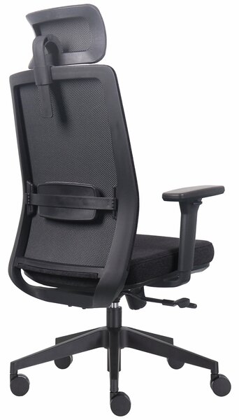 Ergonomiczny fotel biurowy materiałowy Prospero, zgodny z normą BHP