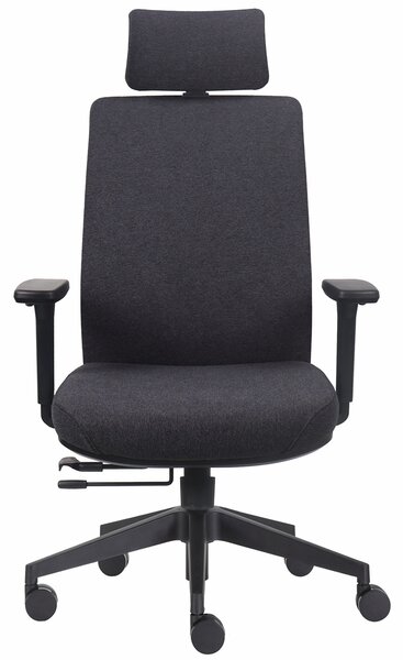 Ergonomiczny fotel biurowy materiałowy Prospero, zgodny z normą BHP