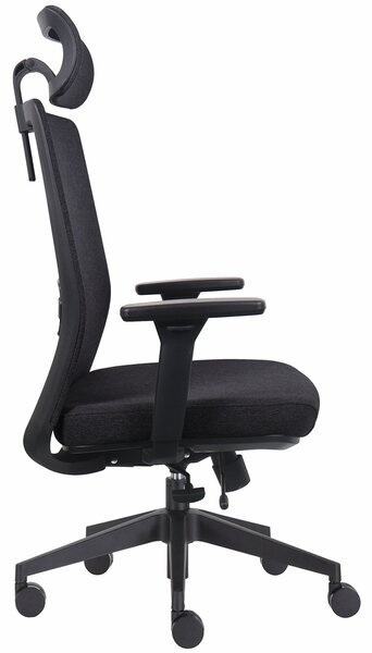 Ergonomiczny fotel biurowy materiałowy Prospero, zgodny z normą BHP