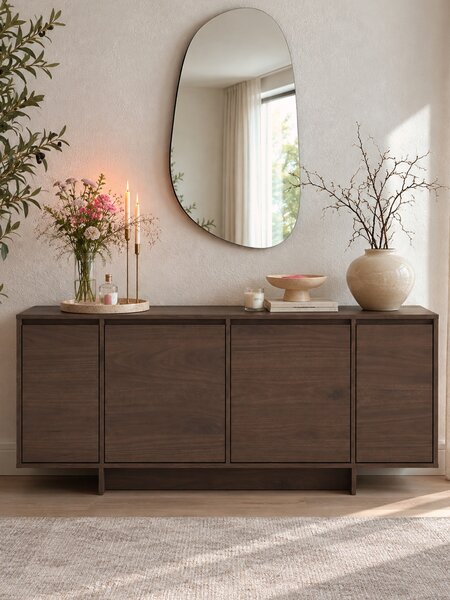 Komoda czterodrzwiowa Zolia 180 cm na cokole - orzech elegant