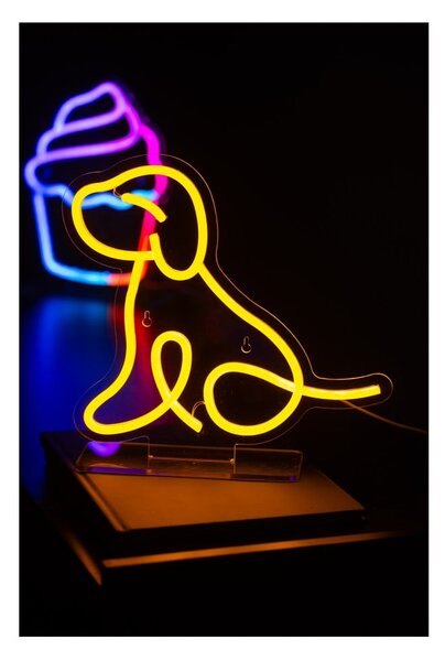 Żółta lampka dziecięca Sitting Dog – Leitmotiv