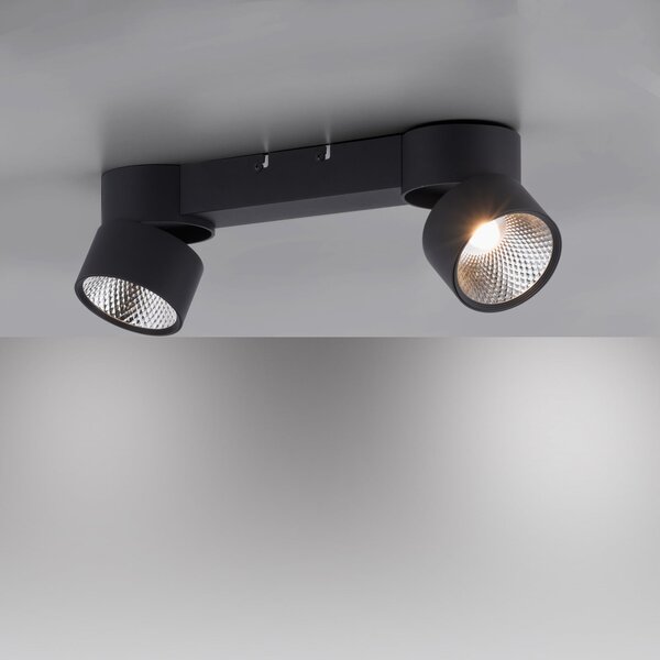 Lampa Sufitowa PURE, Nola, ściemnialny, czarny, salon, metal, nowoczesny