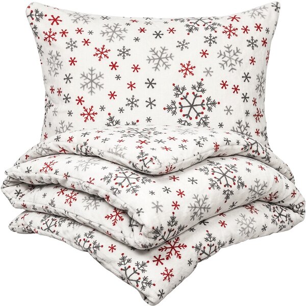 4Home Pościel mikroflanela Snowflakes, 160 x 200 cm, 70 x 80 cm, 160 x 200 cm, 70 x 80 cm