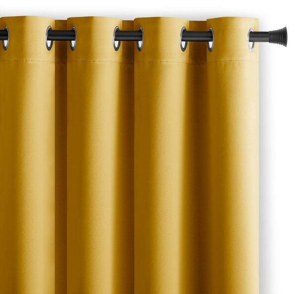 Żółta zasłona częściowo zaciemniająca (dimout) 140x175 cm Kierra – Restilo