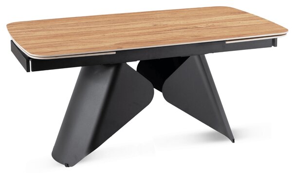 Ceramiczny stół z rozkładanym blatem Verona 160-240 cm, dąb/czarny
