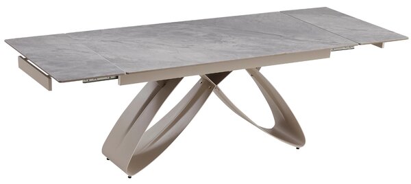 Rozkładany stół z ceramicznym blatem Luigi 160-240 cm, szary marmur/kaszmir