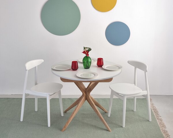 Okrągły stół Jubi MDF 90 cm rozsuwany do 130 cm