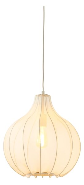 Beżowa lampa wisząca z tekstylnym kloszem ø 39 cm Elati – Light & Living