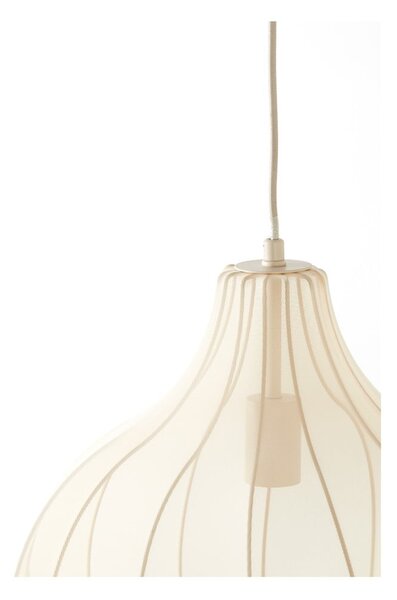 Beżowa lampa wisząca z tekstylnym kloszem ø 39 cm Elati – Light & Living