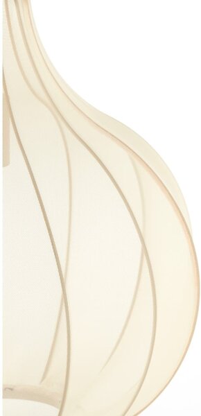 Beżowa lampa wisząca z tekstylnym kloszem ø 39 cm Elati – Light & Living