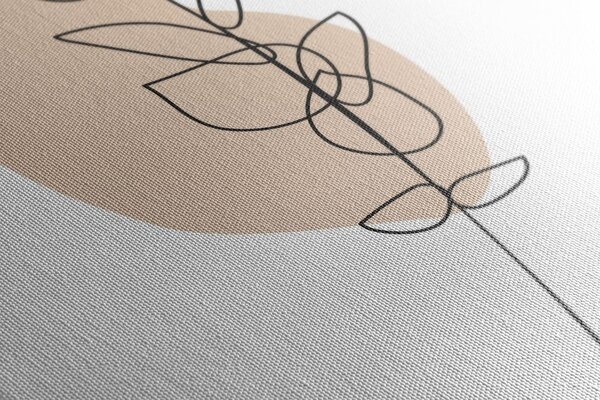 Obraz minimalistycznego liścia na białym tle No3