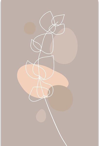 Obraz minimalistyczny liść No1