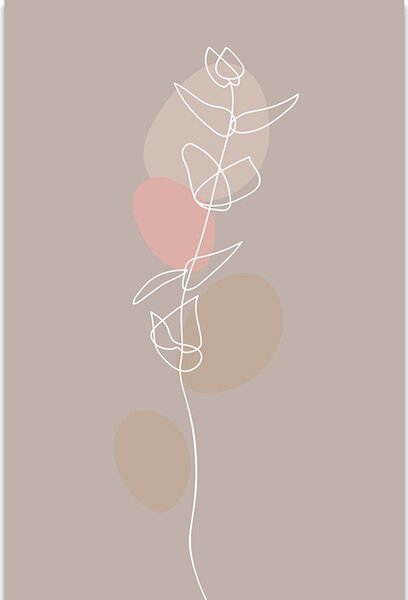 Obraz minimalistyczny liść No4