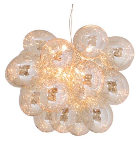 Lampa Wisząca By Rydéns, Gross Grande, ściemnialny, beżowy, salon, szkło, design