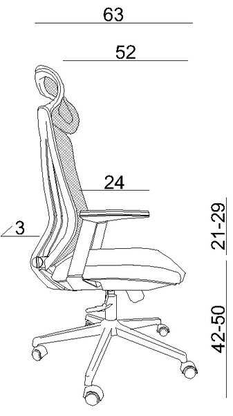 Ergonomiczne krzesło biurowe Concept, zgodne z normą BHP