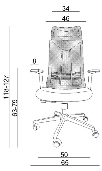 Ergonomiczne krzesło biurowe Concept, zgodne z normą BHP