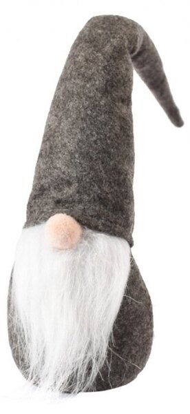 Świąteczny skrzat WINTER GNOME 30 cm, szary