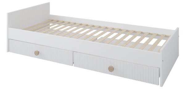 Zestaw mebli młodzieżowych Cozy LOFT Young biały - Łóżko 200x90, szafa, regał, komoda, biurko