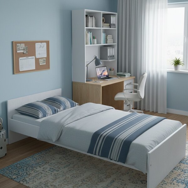 Łóżko 200x90 Cozy LOFT - Białe