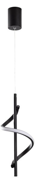 Czarna lampa wisząca LED ø 16 cm Likma – Opviq lights