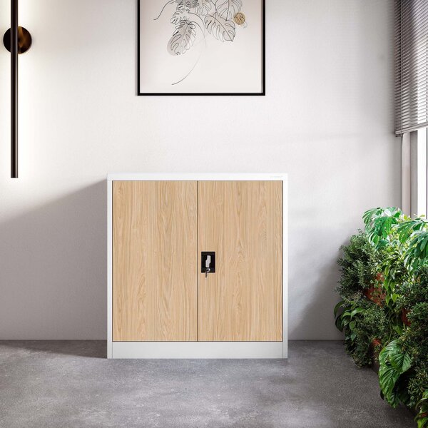 Szafka biurowa Eco Design Beata 90x40x93 cm biały/dąb sonoma