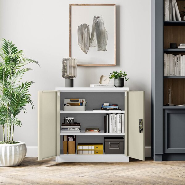 Szafka biurowa Eco Design Beata 90x40x93 cm biały/dąb sonoma
